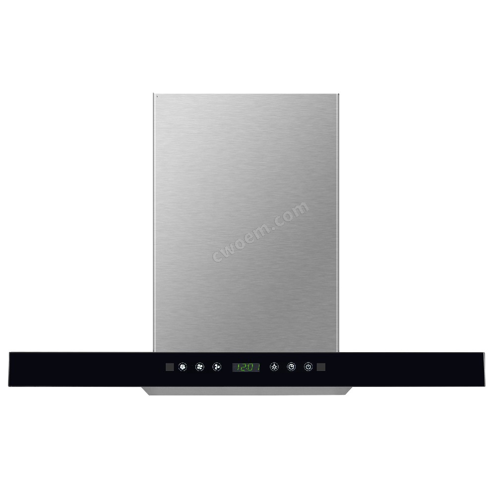 Top suction range hood with waving feeling control switch and touch button